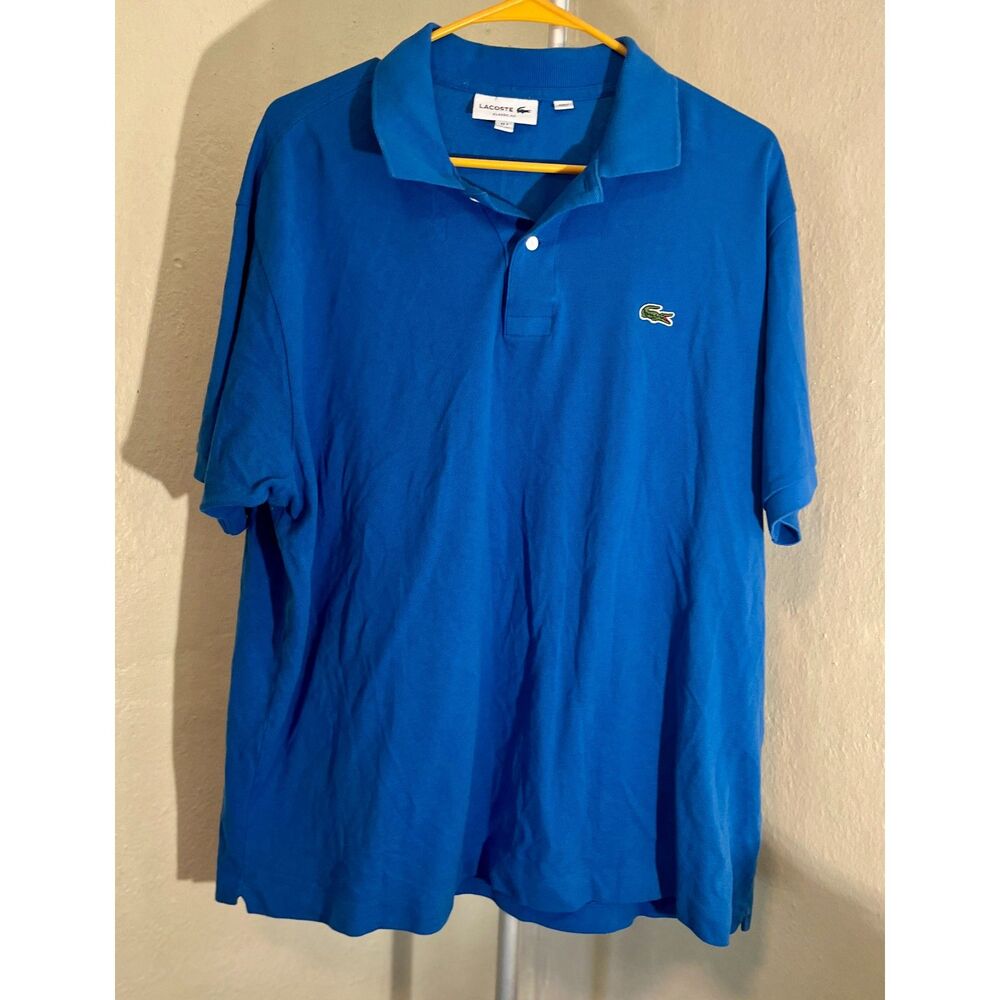 Lacoste blue, Classic Fit men's polo shirt XXL 100% Cotton